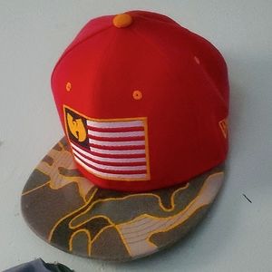 WU-TANG CLAN RED YELLOW CAMO IRON FLAG NEW ERA SNAPBACK HAT